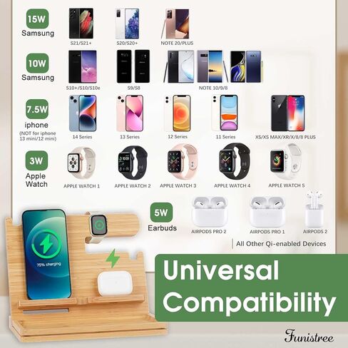 قاعدة شحن خشبية للهاتف مع درج، هدايا للرجال من ابن الابنة، منظم منضدة للرجال، عيد ميلاد فريد للزوج من أجل تخرج صديقه من زوجته in Kuwait