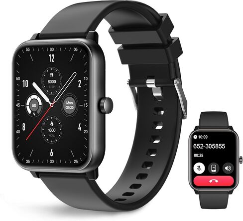 Smart Watch for iOS Android(Answer/Make Call) - 1.9" Full Touch Screen Smart Watches for Men Women, Activity Fitness Tracker, Multi Sport Modes Smartwatch with Heart Rate Sleep Monitor, AI Voice in Saudi Arabia