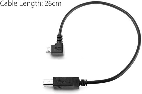 JSER بزاوية يسارية 90 درجة Micro USB OTG مضيف إلى الطابعة المستهدفة من النوع B القياسية كابل القرص الصلب الماسح الضوئي 60 سم in Saudi Arabia
