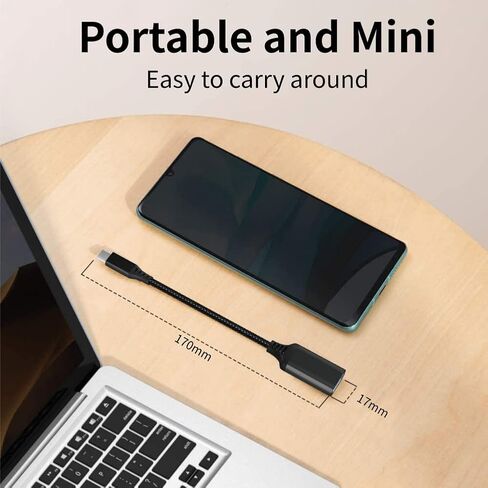 محول USB C إلى USB، 2 محول USB C ذكر إلى USB 3.0 أنثى، محول Thunderbolt 3 إلى USB أنثى OTG متوافق مع MacBook iPad Pro Galaxy والمزيد من الأجهزة من النوع C، أسود in Kuwait