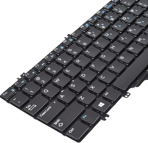لوحة مفاتيح بديلة بإضاءة خلفية لأجهزة الكمبيوتر المحمول Dell Latitude 5290 7280 7290 7390 5280 5288 5289 7389 Series تخطيط أمريكي P/N: PK131S51B00 V160325BS in Kuwait