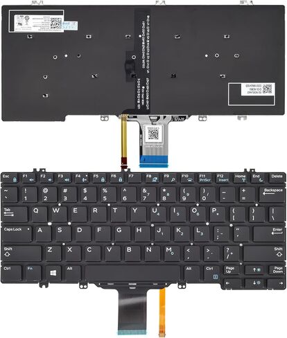 لوحة مفاتيح بديلة بإضاءة خلفية لأجهزة الكمبيوتر المحمول Dell Latitude 5290 7280 7290 7390 5280 5288 5289 7389 Series تخطيط أمريكي P/N: PK131S51B00 V160325BS in Kuwait