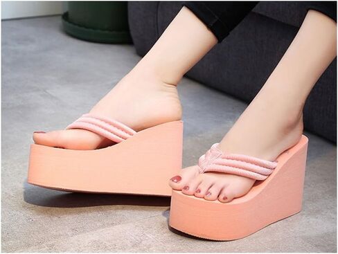 Womens Wedge Sandals Platform Sandals Women Chunky Wedge flip flops Sandals for Women in Saudi Arabia