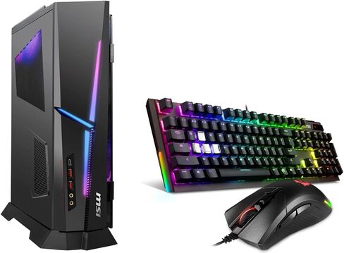 كمبيوتر سطح المكتب MSI MPG Trident AS للألعاب والترفيه (Intel i7-14700F 20-Core، 64GB DDR5 4800MHz RAM، 4TB PCIe SSD، GeForce RTX 4060 Ti، Wifi، Bluetooth، Backlit KB، Win 11 Pro) مع Dockztorm Hub in Saudi Arabia