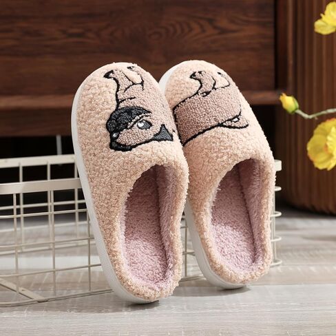 Women's Men's Fuzzy Memory Foam Slippers Fluffy Warm Comfort Light Weight Indoor Outdoor House Couple Shoes in Saudi Arabia