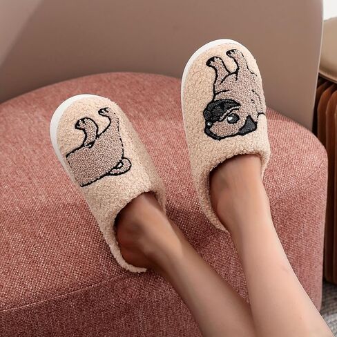 Women's Men's Fuzzy Memory Foam Slippers Fluffy Warm Comfort Light Weight Indoor Outdoor House Couple Shoes in Saudi Arabia