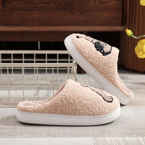 Women's Men's Fuzzy Memory Foam Slippers Fluffy Warm Comfort Light Weight Indoor Outdoor House Couple Shoes in Saudi Arabia
