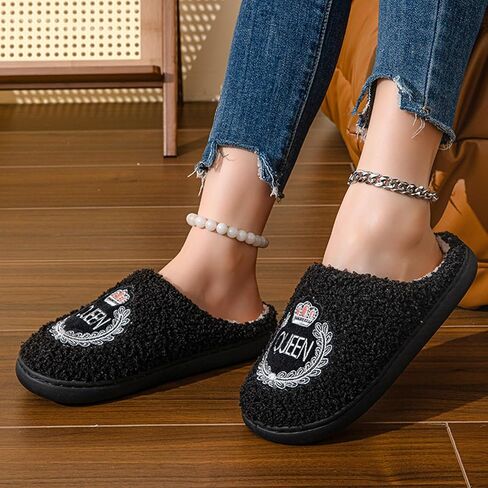 Women's Men's Fuzzy Memory Foam Slippers Fluffy Warm Comfort Light Weight Indoor Outdoor House Couple Shoes in Saudi Arabia