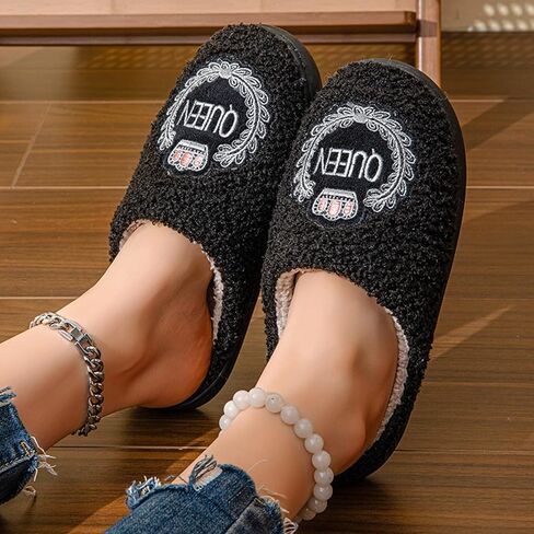 Women's Men's Fuzzy Memory Foam Slippers Fluffy Warm Comfort Light Weight Indoor Outdoor House Couple Shoes in Saudi Arabia