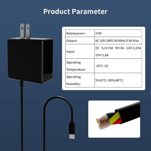 مصدر طاقة لـ Raspberry Pi 5، 5.1V 5A 27W USB-C Raspberry Pi 5 مصدر طاقة لـ Raspberry Pi 5 in Kuwait