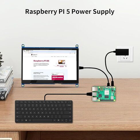مصدر طاقة لـ Raspberry Pi 5، 5.1V 5A 27W USB-C Raspberry Pi 5 مصدر طاقة لـ Raspberry Pi 5 in Kuwait