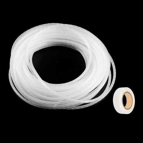 MECCANIXITY Spiral Cable Wrap 4.9ft/1.5M 30mm Cable Management Sleeve Cord Organizer Flexible PE for Computer Wire, Charging Cable Black with Tape in Saudi Arabia