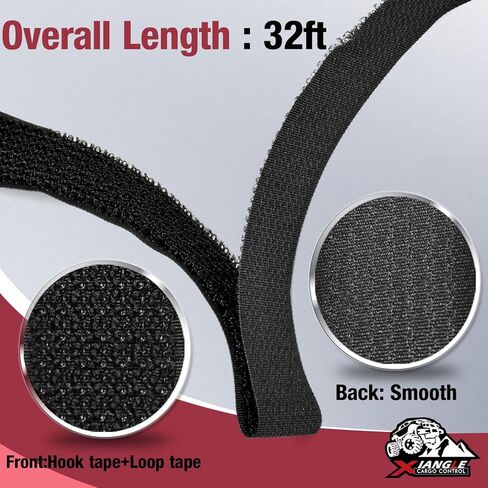 حزام كابل قابل للتعديل بخطاف وحلقة، بطول 32 قدمًا مع 50 مشبكًا معدنيًا، وأشرطة ربط قابلة لإعادة الاستخدام لتنظيم الكابلات وتخزين السلك in Kuwait