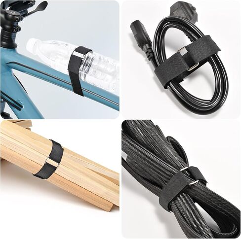 حزام كابل قابل للتعديل بخطاف وحلقة، بطول 32 قدمًا مع 50 مشبكًا معدنيًا، وأشرطة ربط قابلة لإعادة الاستخدام لتنظيم الكابلات وتخزين السلك in Kuwait