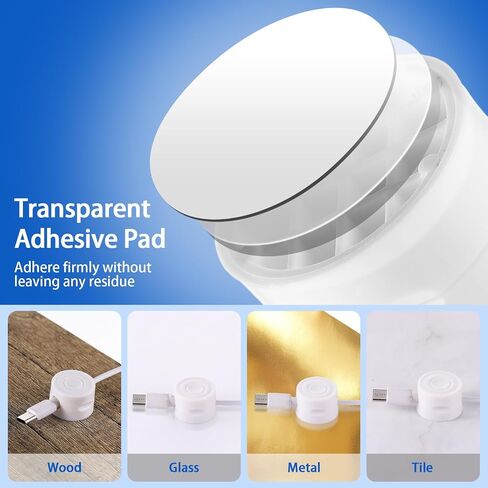 6 Pack Magnetic Cable Holder, Self-Adhesive Phone Cord Organizer Smooth Adjustable Wire Keeper for Hide Charging Cable Keeper Cable Management for Desk Nightstand Home Office Car(White) in Saudi Arabia