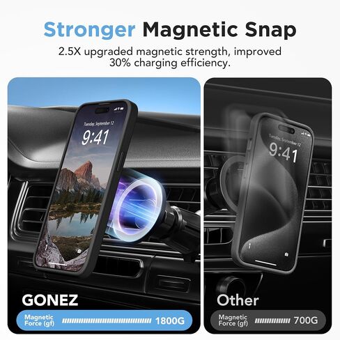 GONEZ Magnetic for iPhone 14 Pro Max Case,Compatible with MagSafe,[2 Screen Protector & 2 Camera Cover][Anti-Fingerprint] Slim Translucent Matte Back Shockproof Phone Protective Case(Baby Blue) in Saudi Arabia