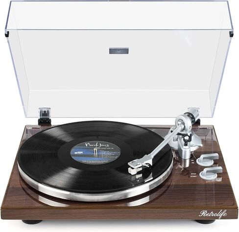 Turntables Belt-Drive Record Player with Wireless Output Connectivity, Vinyl Player Support 33&45 RPM Speed Phono Line USB Digital to PC Recording with Advanced Magnetic Cartridge&Counterweight in Saudi Arabia