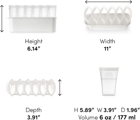 Zip Top Reusable 100% Platinum Silicone Breast Milk Storage, Made in The USA - Bag Set of 6 + Freezer Tray in Saudi Arabia