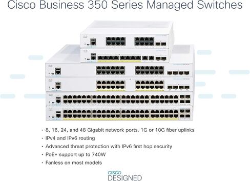 المحول المُدار من Cisco Business CBS350-24T | 24 منفذ جي إي | 4x10G SFP+ | حماية محدودة مدى الحياة (CBS350-24T-4X-NA) in Saudi Arabia