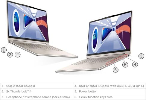 Lenovo - Yoga 9i 2 في 1 14 بوصة 2.8K OLED يعمل باللمس مع قلم - Intel Evo Core i7-1360P - Thunderbolt 4 - Wi-Fi 6E - MIL-STD-810H Win11 (ذاكرة وصول عشوائي سعتها 16 جيجابايت | 1 تيرابايت PCIe SSD) in Saudi Arabia