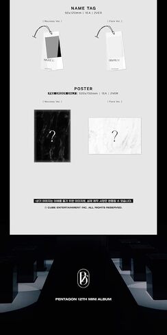 Pentagon in:Vite U 12th Mini Album 2 Version Set CD+96p Booklet+1p Lyric Paper+1p PhotoCard+1p Selfie PhotoCard+1ea Name Tag+Tracking Kpop Sealed in Saudi Arabia