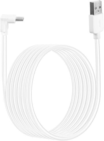 كابل طاقة USB بطول 30 قدم من Holicfun لكاميرا Wyze Battery Cam Pro (أبيض) in Kuwait