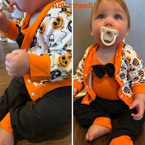 Aalizzwell Newborn Infant Baby Boys Halloween Outfit 3Pcs in Saudi Arabia