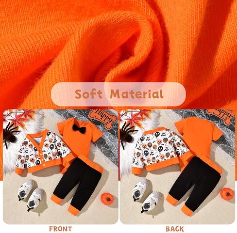 Aalizzwell Newborn Infant Baby Boys Halloween Outfit 3Pcs in Saudi Arabia