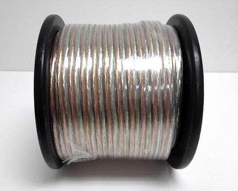 كابل AudioPipe 10-100CLR 100 قدم 10 قياس AWG سلك تركيب مكبر صوت للسيارة، مجموعة أسلاك الكابلات بكرة لإلكترونيات المركبات، شفاف in Saudi Arabia