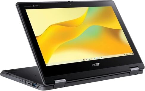جهاز Chromebook Spin 511 2 في 1 قابل للتحويل من acer، شاشة لمس عالية الدقة 11.6 بوصة، معالج Intel N100 رباعي النواة (4 النواة)، ذاكرة الوصول العشوائي DDR5 سعة 8 جيجابايت، eMMC سعة 64 جيجابايت، نظام تشغيل Chrome، أسود مع ملحقات in Saudi Arabia