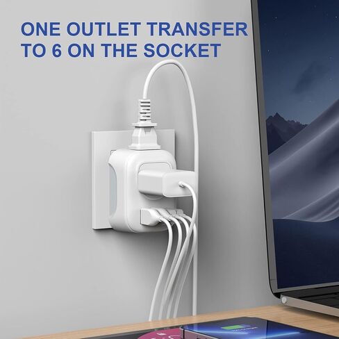 2 حزمة محول قابس السفر الأوروبي، محول السفر الدولي VYLEE مع 2 منافذ 4 منافذ USB (2 USB C)، 6 في 1 نوع C شاحن أساسيات السفر للولايات المتحدة إلى معظم أوروبا الاتحاد الأوروبي إيطاليا إسبانيا فرنسا in Saudi Arabia