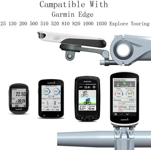 Best Tek Cycling Garmin Combo Mount، زاوية قابلة للتعديل Garmin Edge خارج الجبهة المقود جبل الدراجة لمحول NiteRider، كاميرا الحركة الرياضية، Garmin Edge 25 130 200 500 510 520 800 810 820 in Kuwait