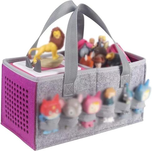 Carrying Case for Toniebox, Storage Bag for Tonies Figurine with Handle, Carrying Case Compatible with Toniebox for headphones, charger station and more accessories, Purple in Saudi Arabia