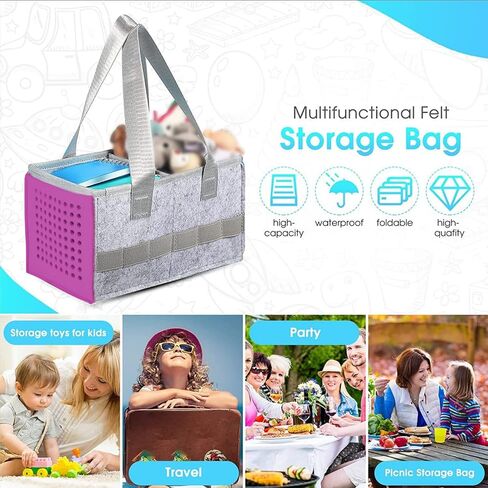 Carrying Case for Toniebox, Storage Bag for Tonies Figurine with Handle, Carrying Case Compatible with Toniebox for headphones, charger station and more accessories, Purple in Saudi Arabia
