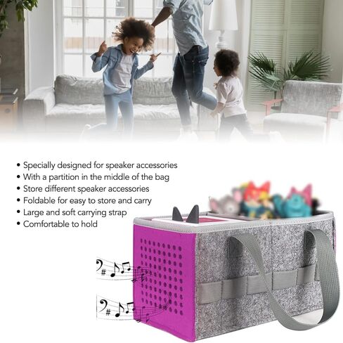 Carrying Case for Toniebox, Storage Bag for Tonies Figurine with Handle, Carrying Case Compatible with Toniebox for headphones, charger station and more accessories, Purple in Saudi Arabia