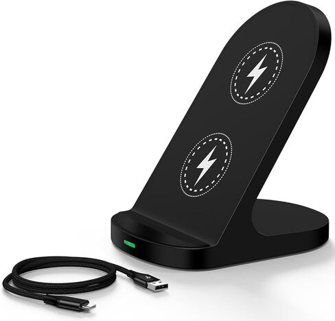 شاحن Samsung S24 اللاسلكي، حامل شحن لاسلكي سريع 15 وات لهاتف Samsung Galaxy S24 Ultra S23 FE S22 S21 S20 Note 20 Z Flip 5 4 3 Z Fold 5 4 3، iPhone 15 14 13 12 11 Pro Max، Google Pixel 8 Pro 7 6 in Kuwait