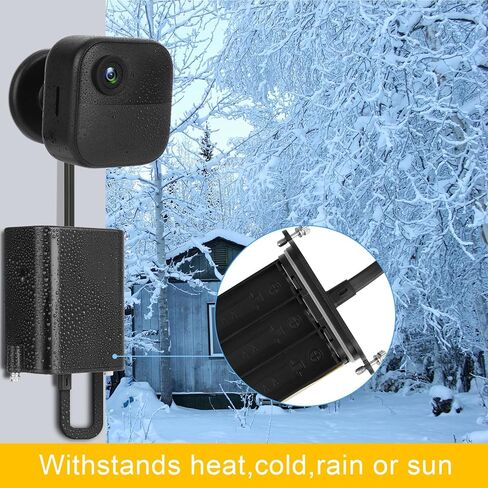 حزمة تمديد بطارية iTODOS لـ Blink Outdoor 4 (الجيل الرابع)/Blink Outdoor XT3/XT2/XT Camera/Blink Video Doorbell، IP67 مقاوم للطقس، حزمة التمديد يمكن أن تحمل 6 * بطاريات AA (البطاريات غير متضمنة) in Kuwait