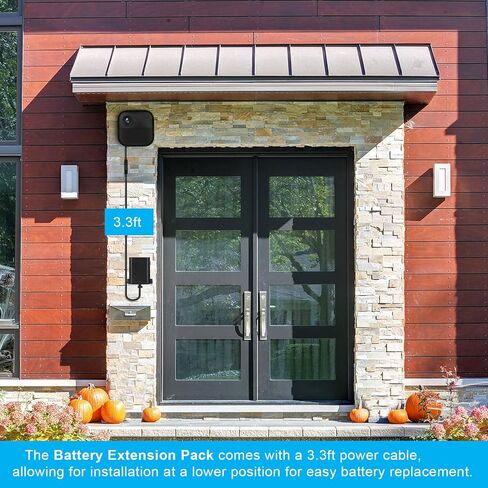 حزمة تمديد بطارية iTODOS لـ Blink Outdoor 4 (الجيل الرابع)/Blink Outdoor XT3/XT2/XT Camera/Blink Video Doorbell، IP67 مقاوم للطقس، حزمة التمديد يمكن أن تحمل 6 * بطاريات AA (البطاريات غير متضمنة) in Kuwait