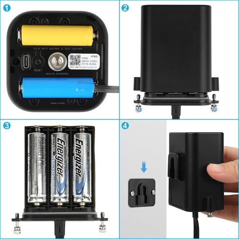 حزمة تمديد بطارية iTODOS لـ Blink Outdoor 4 (الجيل الرابع)/Blink Outdoor XT3/XT2/XT Camera/Blink Video Doorbell، IP67 مقاوم للطقس، حزمة التمديد يمكن أن تحمل 6 * بطاريات AA (البطاريات غير متضمنة) in Kuwait