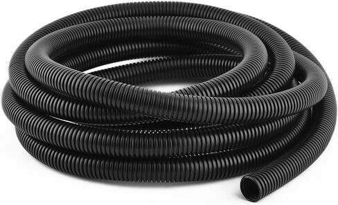 Uxcell 4 M 17 x 21 mm أنبوب قناة مموج نايلون مرن للحديقة والمكتب باللون الأسود in Saudi Arabia