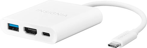 محول Insignia USB-C إلى HDMI متعدد المنافذ - أبيض - الموديل: NS-PCACHM in Kuwait