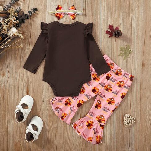 Baby Girls Thanksgiving Outfit Newborn Turkey Day Clothes My First Thanksgiving Bodysuit in Saudi Arabia