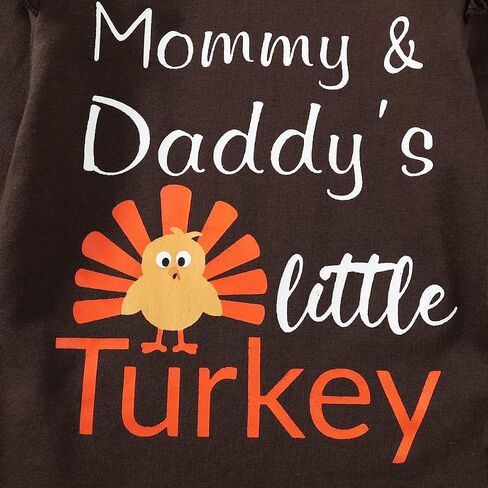 Baby Girls Thanksgiving Outfit Newborn Turkey Day Clothes My First Thanksgiving Bodysuit in Saudi Arabia