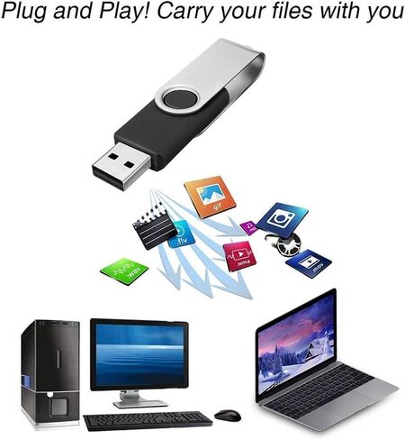محركات أقراص فلاش USB، 8 جيجابايت، 20 حزمة، 2.0 محركات أقراص Pendrive Thumb، عصا ذاكرة للكمبيوتر، الكمبيوتر المحمول، الكمبيوتر اللوحي، مشغل MP3/هدية شخصية، العروض التقديمية، المكتب، المدرسة، تخزين البيانات، بدون شعار، بناء في المعدن؛ in Kuwait