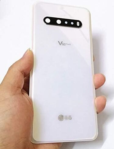 غطاء زجاجي خلفي V60 ThinQ بديل لباب الإسكان مع أجزاء شريطية لهاتف LG V60 ThinQ V600 5G جميع الموديلات مع كابل USB إلى Type-c + أدوات (أزرق أنيق) in Saudi Arabia