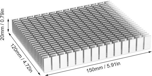Heatsink Aluminum 150x120x20mm Passive Cooling Radiator for PCB Computer Chip 3D Printer in Saudi Arabia