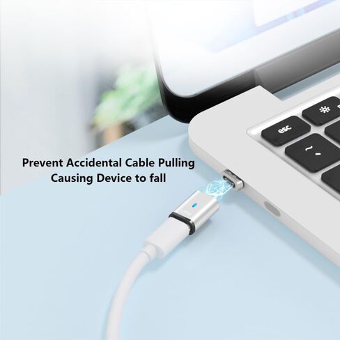 USB C Magnetic Adapter Straight, Magnetic USB C Adapter - 2 Tips 120w Fast Charging 5Pin 480Mbps Data Transmission, Black in Saudi Arabia