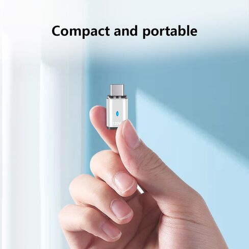 USB C Magnetic Adapter Straight, Magnetic USB C Adapter - 2 Tips 120w Fast Charging 5Pin 480Mbps Data Transmission, Black in Saudi Arabia