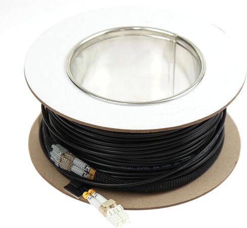 LC Multimode Armored Fiber Optic Cable outdoor/Indoor Fiber Optic Patch Cord Duplex 50/125um OM3 Fiber Optic Jumper (LC MM-LC MM, 50m/160ft) in Saudi Arabia