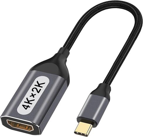 محول USB C إلى HDMI (4K@60 هرتز)، محول USB من النوع C إلى HDMI أنثى [متوافق مع Thunderbolt 3/4]، متوافق مع iPhone 15/15Pro/15ProMax، MacBook Pro، Air، iPad Pro، Pixelbook، XPS، إلخ in Kuwait